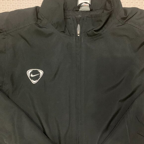 Vintage Nike Small Logo Swoosh Full Zip Track Jacket Men's Size M Black Gray - Picture 3 of 6